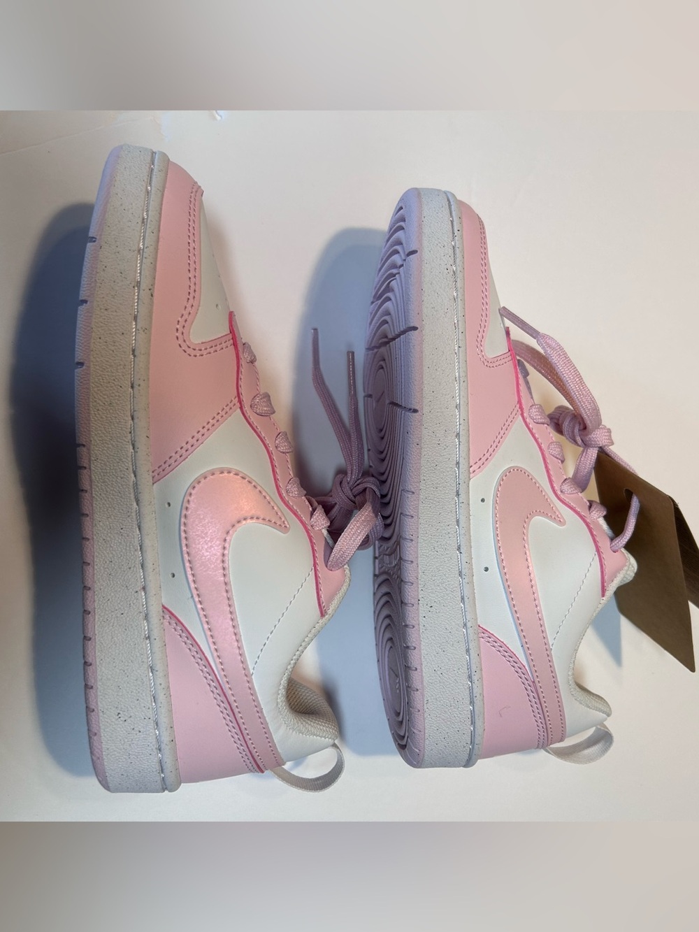 Nike Court Borough Low Recraft GS White Pink Foam Sneakers Size 5Y, Women’s 6.5